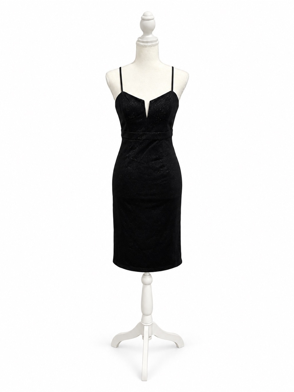 Bardot x REVOLVE Black Sparkle Bustier Midi Dress NWT Size 6